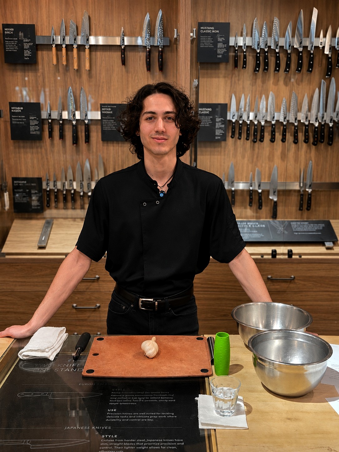 Chef Sabi standing in a professional kitchen